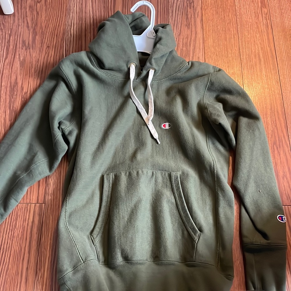 dark green champion hoodie